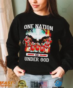 Georgia Bulldog one nation under God American flag shirt