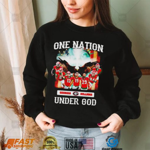 Georgia Bulldog one nation under God American flag shirt