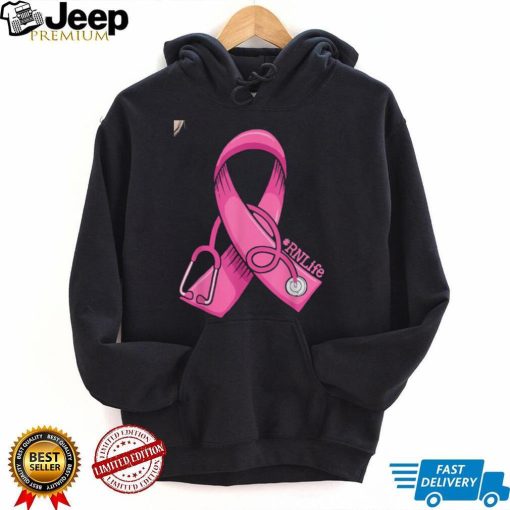 Nurse Breast Cancer Awareness Pink Ribbon T Shirt