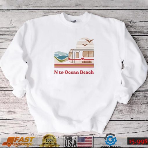 N to Ocean Beach vintage art shirt