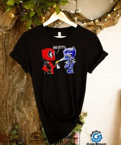 Deadpool and Black Panther bad kitty chibi shirt