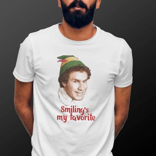 SMILING’S MY FAVORITE BUDDY THE ELF WILL FERRELL MOVIE CHRISTMAS SHIRT