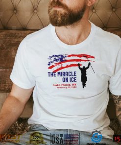 The Miracle on ice hockey Lake Placid 1980 American flag shirt