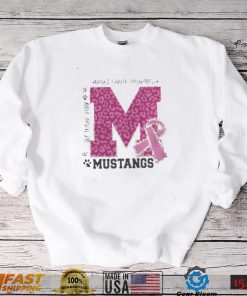 We wear pink breast cancer awareness mustangs football shirt