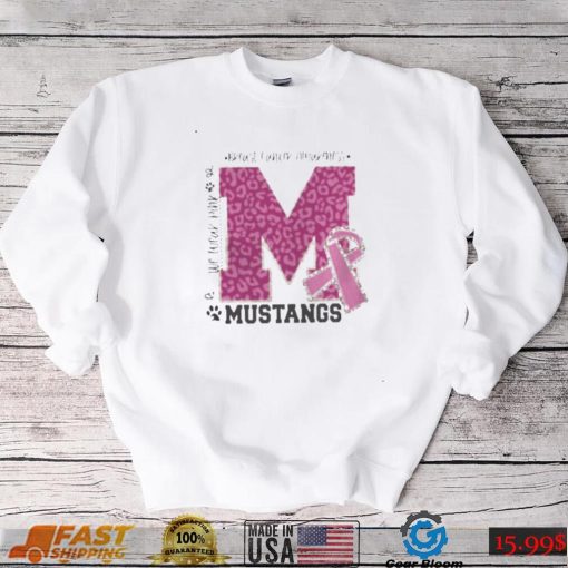 We wear pink breast cancer awareness mustangs football shirt