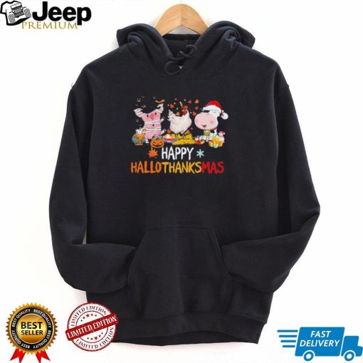 Official Happy HalloThanksMas Farm Animals shirt