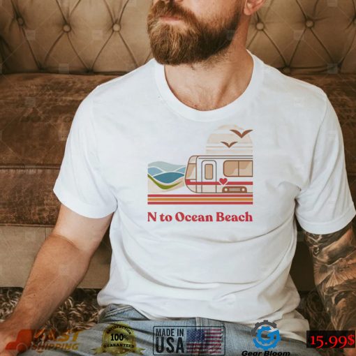 N to Ocean Beach vintage art shirt