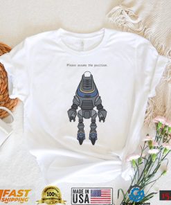 Please assume the position robot art shirt