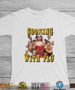 Florence Pugh Holding Cooking With Flo Shirt