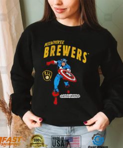 Milwaukee Brewers Captain America Marvel retro shirt