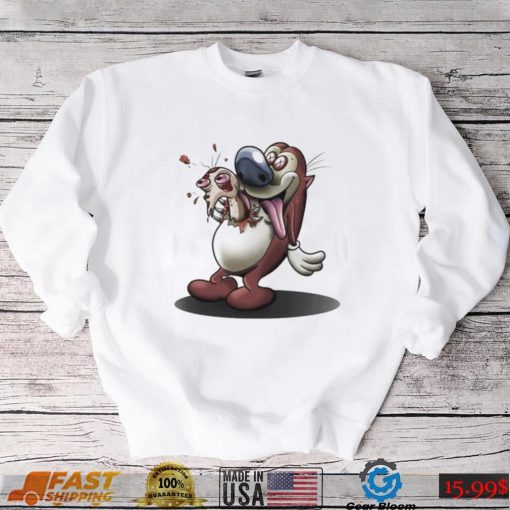 AlI ren and stimpy chestburster shirt