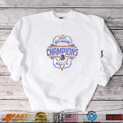 Official Durham Bulls Delta Apparel 2022 International League East Division Champions shirt