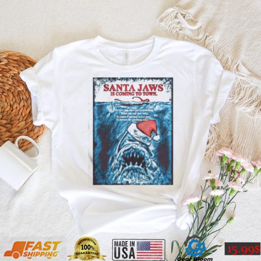 Jaws Santa Christmas Xmax Scuba Diving shirt