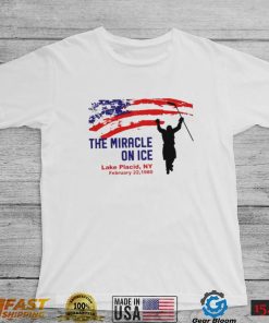 The Miracle on ice hockey Lake Placid 1980 American flag shirt