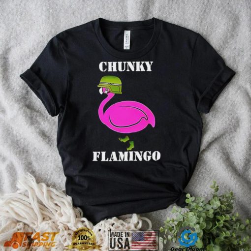 Chunky Flamingo veteran hat art shirt