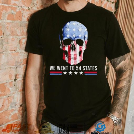 Skull We Went To 54 States T Shirt