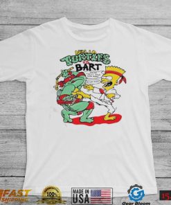 90s Bootleg Ninja Turtle Vs Bart Simpson Shirt