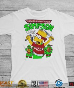 90s Bootleg Turtle Bart Teenage Mutant Ninja Simpson Kowabunga Dude Shirt