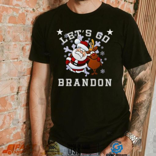 Let’s Go Brandon Santa Reindeer Christmas Holiday Biden Shirt