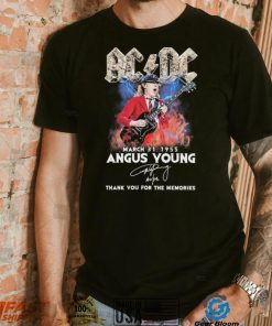 Ac Dc Angus Young March 31, 1955 Thank You For The Memories Signature Shirt