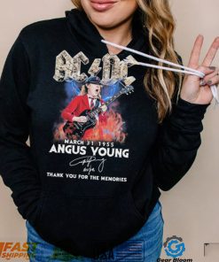 Ac Dc Angus Young March 31, 1955 Thank You For The Memories Signature Shirt