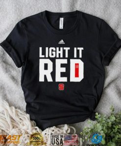 Adidas NC State Wolfpack Light it red logo shirt