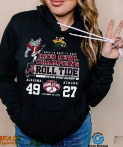 Alabama Crimson Tide Back To Back To Back Iron Bowl Champions Shirt