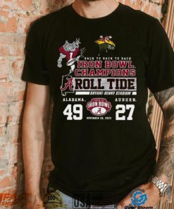 Alabama Crimson Tide Back To Back To Back Iron Bowl Champions Shirt