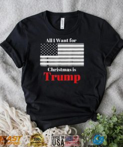 All I Want For Christmas Is Trump American Flag T Shirt