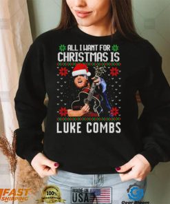 All I want for Christmas is Luke Combs ugly shirt