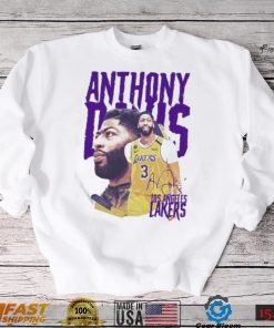 Anthony Davis 3 Los Angeles Lakers Team Basketball Player Signature Shirt