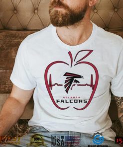 Apple Heartbeat Teacher Symbol Atlanta Falcons T Shirt