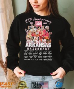 Arkansas Razorbacks 100th Anniversary 1883 2023 Thank You For The Memories Signatures Shirt