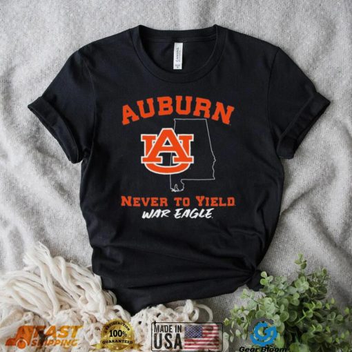 Auburn Tigers Never To Yield War Eagle Shirt