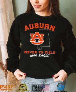 Auburn Tigers Never To Yield War Eagle Shirt