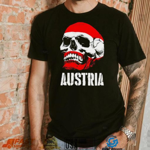 Austria flag skull Austrian Pride shirt