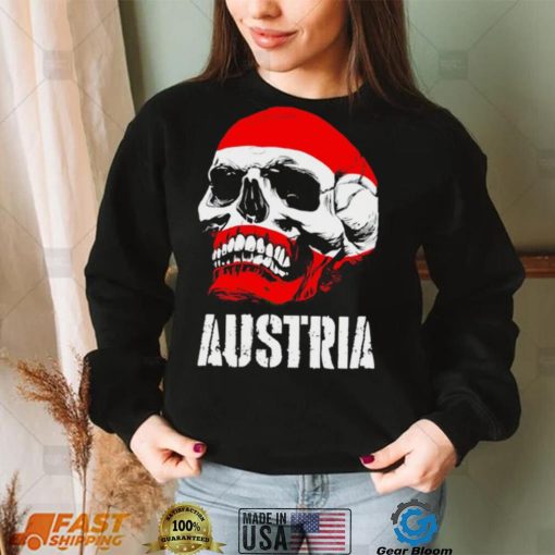 Austria flag skull Austrian Pride shirt