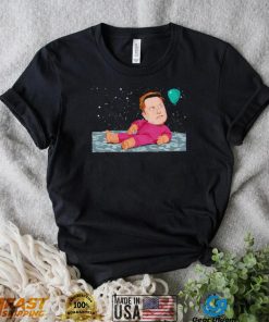 Baby Elon Musk in space with balloon shirt