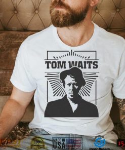 Black And White Portrait Tom Waits Musican Shirt