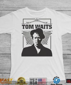 Black And White Portrait Tom Waits Musican Shirt