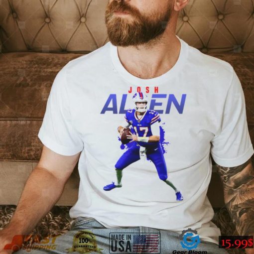 Blue And White Josh Allen T Shirt