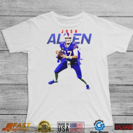 Blue And White Josh Allen T Shirt