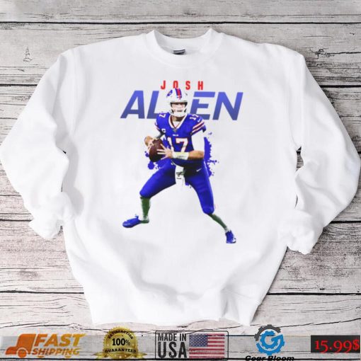 Blue And White Josh Allen T Shirt