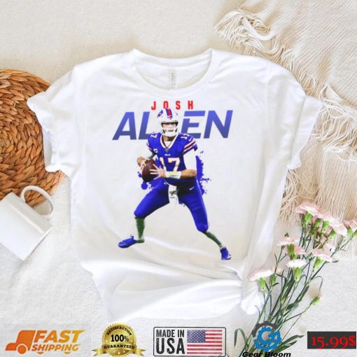 Blue And White Josh Allen T Shirt