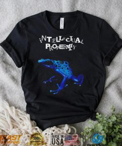 Blue frog intellectual property art shirt