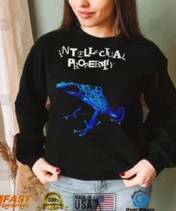 Blue frog intellectual property art shirt