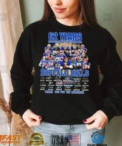 Buffalo Bills 62nd Anniversary 1960 2022 Signature Thank You For The Memories Shirt