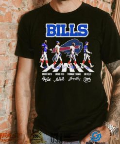 Buffalo Bills Abbey Road Bruce Smith Andre Reed Thurman Thomas And Jim Kelly Signatures Shirt