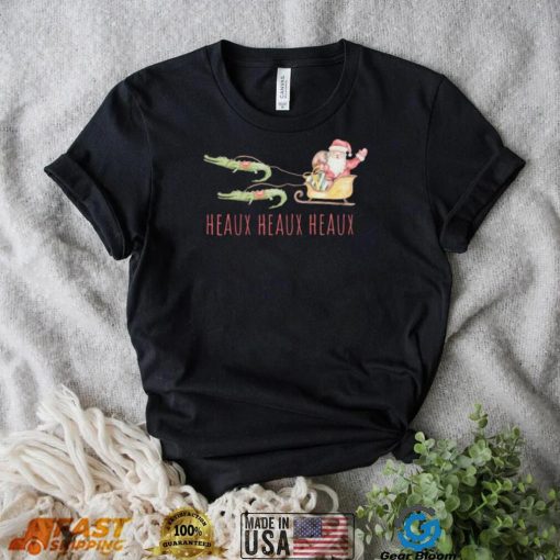 Cajun santa alligator heaux heaux heaux christmas xmas sweatshirt