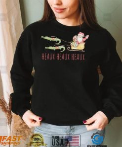 Cajun santa alligator heaux heaux heaux christmas xmas sweatshirt